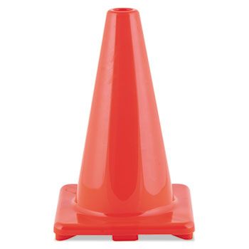 Hi-Visibility Vinyl Cones, 12'' Tall, Orange