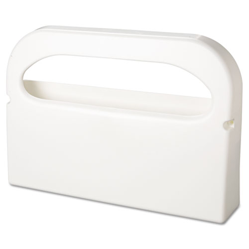 Picture of Hospital Specialty Co. HG12 Toilet Seat Cover Dispenser- Half-Fold- Plastic- White- 16w x 3 1/4d x 11 1/2h
