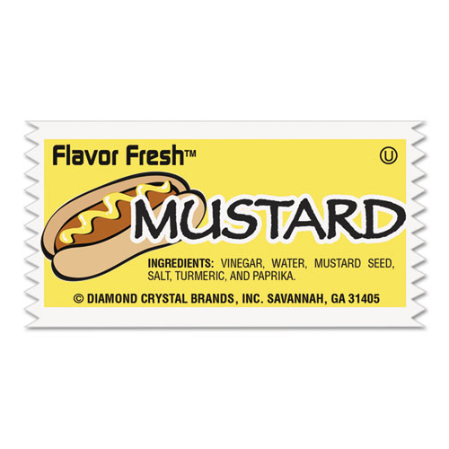 Picture of Diamond Crystal Brands 72010 Flavor Fresh Mustard Packets&#44; .317oz&#44; 200/Carton
