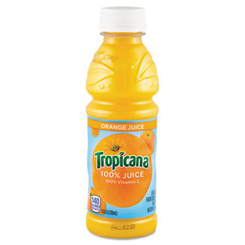 100% Juice, Orange, 10oz Plastic Bottle, 24/Carton -  Quaker Oats Company, QU31212