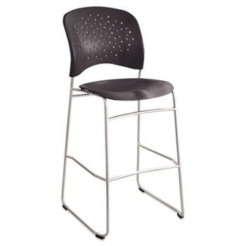 Picture of Safco Products 6806BL Rjve Series Bistro Chair- Molded Plastic Back/Seat- Steel Frame- Black