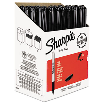1884739 Permanent Marker, Fine Point, Black, 36/Pack