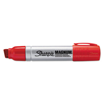 44002 Magnum Oversized Permanent Marker- Chisel Tip- Red