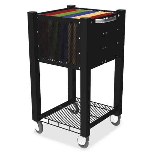 InstaCart Sidekick File Cart, 15w x 16-1/2d x 27-3/4h, Black -  WorkstationPro, TH195343