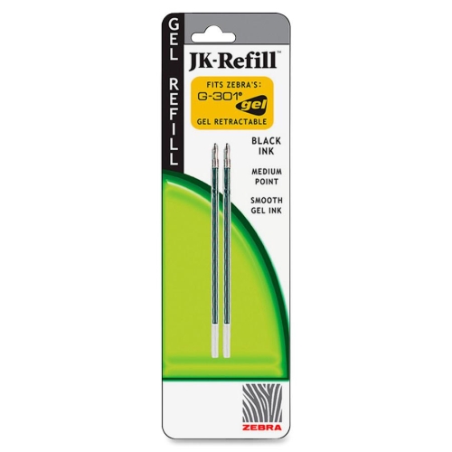 Picture of Zebra Pen Corp. 88112 Refill for G301 Gel Rollerball Pens- Medium Point- 2/Pack- Black Ink