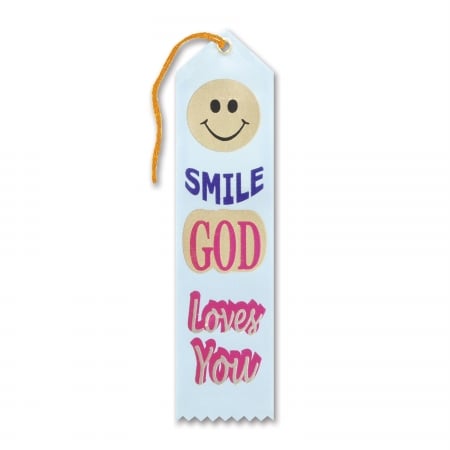 Picture of Beistle Company AR801 Smile&#44; God Loves You Ribbon - Pack of 6
