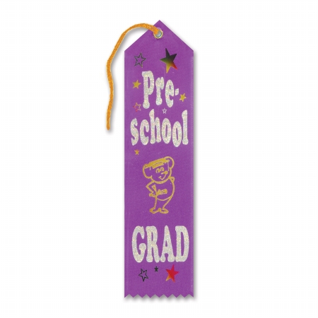 Picture of Beistle Company GAR301 Pre-School Grad Award Ribbon - Pack of 6