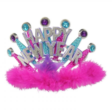 Picture of Beistle Company 80145 Plastic Light-Up Happy New Year Tiara - Pack of 6