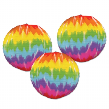 Picture of DDI 1906535 Tie-Dyed Paper Lanterns Case of 6
