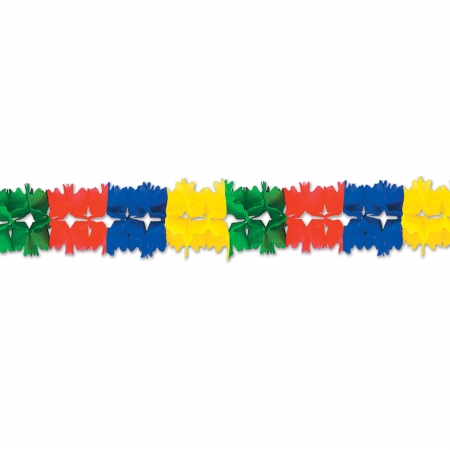 Picture of DDI 1907676 Pageant Garland - Green  Red  Blue  Canary Case of 12