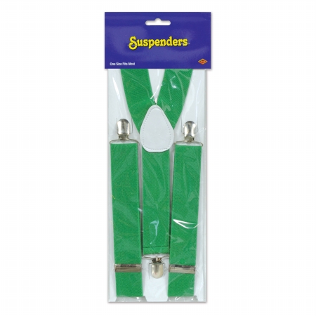Picture of Beistle Company 60805-G Green Suspenders - Pack of 12