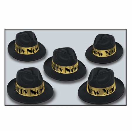 mpany 88596BKGD25 Swing Gold Fedora - Pack of 25