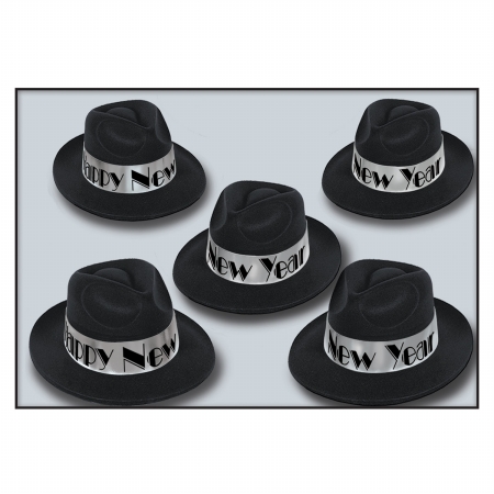 Picture of Beistle Company 88596BKS25 Swing Silver Fedora - Pack of 25
