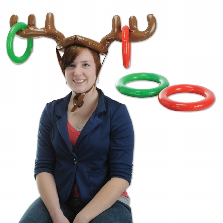 Picture of Beistle Company 20021 Inflatable Reindeer Ring Toss - Pack of 12