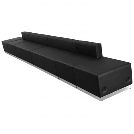 HERCULES Alon Series Black Leather Reception Configuration - Black