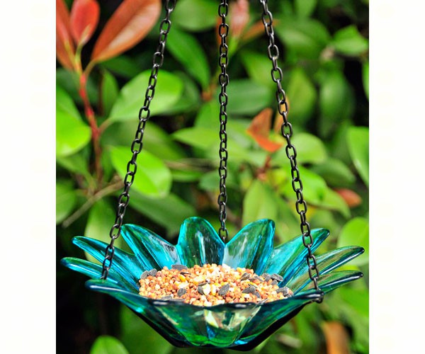 Picture of Couronne Co. COURM35320009 8 inch Daisy Birdfeeder Aqua