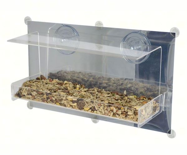 Picture of Songbird Essentials SE973 Clear View Deluxe Open Diner Mirrored Window Feeder