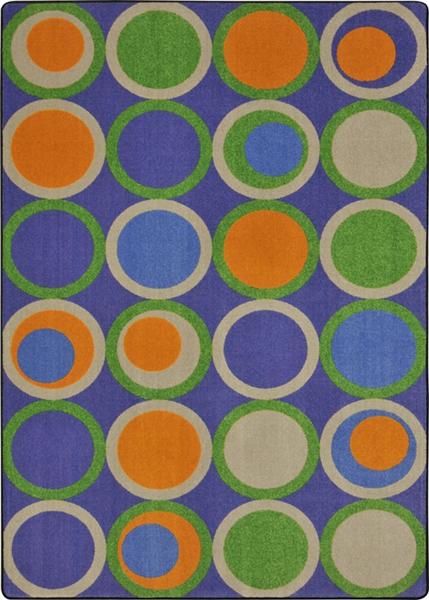 1857C-01 Circle Back Teen Area Rugs - 5 ft. 4 in. x 7 ft. 8 in. - Violet
