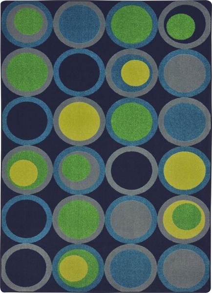 1857C-02 Circle Back Teen Area Rugs - 5 ft. 4 in. x 7 ft. 8 in. - Navy