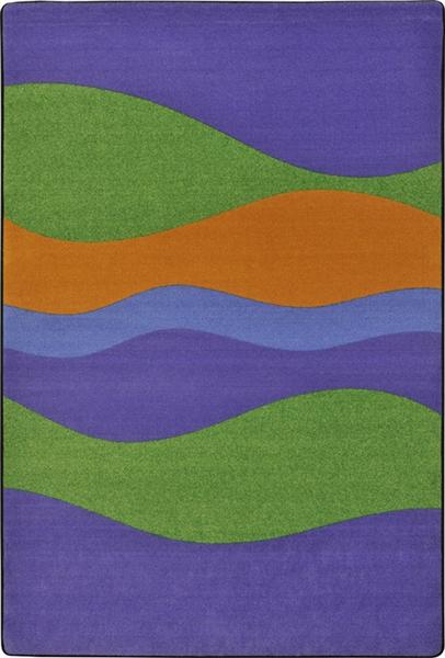1858C-01 Flow Teen Area Rugs - 5 ft. 4 in. x 7 ft. 8 in. - Violet