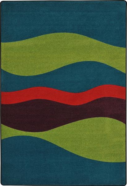 1858C-02 Flow Teen Area Rugs - 5 ft. 4 in. x 7 ft. 8 in. - Navy