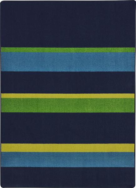 1860C-02 Straight and Narrow Teen Area Rugs - 5 ft. 4 in. x 7 ft. 8 in. - Navy
