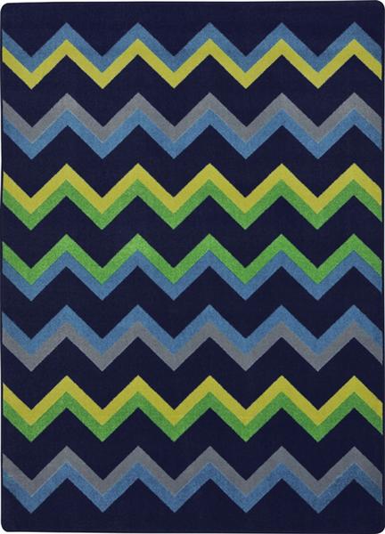 1861C-02 Sonic Teen Area Rugs - 5 ft. 4 in. x 7 ft. 8 in. - Navy