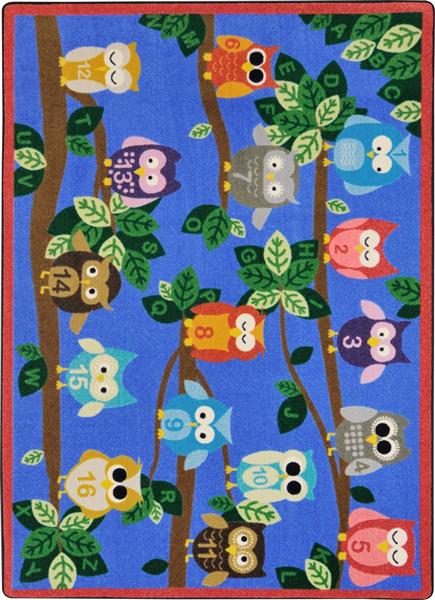 Its A Hoot Early Childhood Rugs - 5 ft. 4 in. x 7 ft. 8 in. - Multi