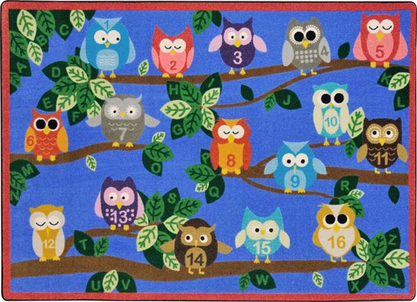 Its A Hoot Early Childhood Rugs - 7 ft. 8 in. x 10 ft. 9 in. - Multi