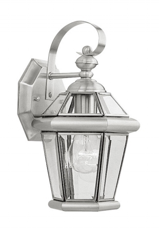 Picture of Livex 2061-91 Georgetown Light Outdoor Wall Lantern in Brushed Nickel
