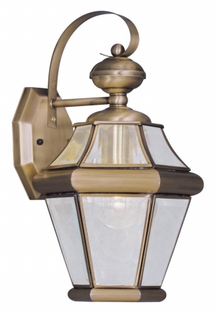 Picture of Livex 2161-01 1 Light Wall Lantern, Antique Brass