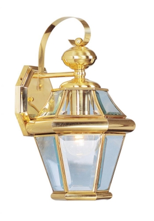 Picture of Livex 2161-02 1 Light Wall Lantern- Polished Brass
