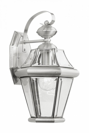 Picture of Livex 2161-91 1 Light Wall Lantern&#44; Brushed Nickel