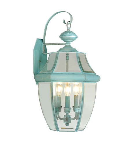 Picture of Livex 2351-06 3 Light Outdoor Wall Lantern in Verdigris