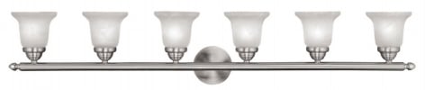 Picture of Livex 1066-91 6 Light Bath Light in Brushed Nickel