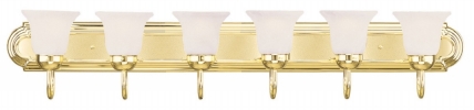 Picture of Livex 1076-02 6 Light Bath Light in Polished Brass