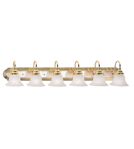 Picture of Livex 1006-25 6 Light Bath Light in Polished Brass &amp; Chrome
