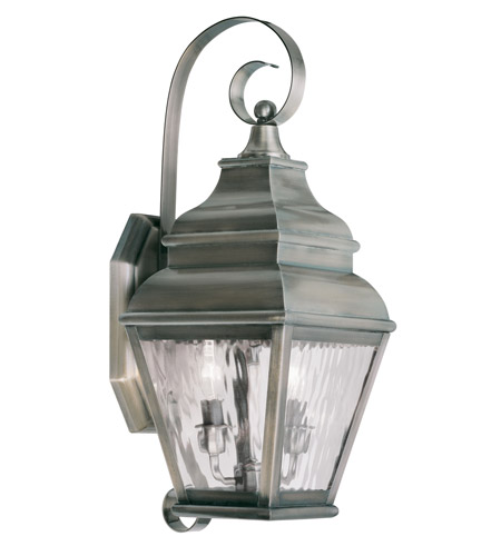 Picture of Livex 2602-29 2 Light Outdoor Wall Lantern in Vintage Pewter