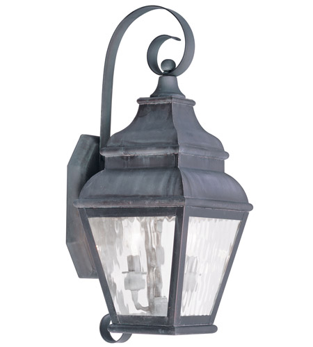 Picture of Livex 2602-61 2 Light Outdoor Wall Lantern in Charcoal