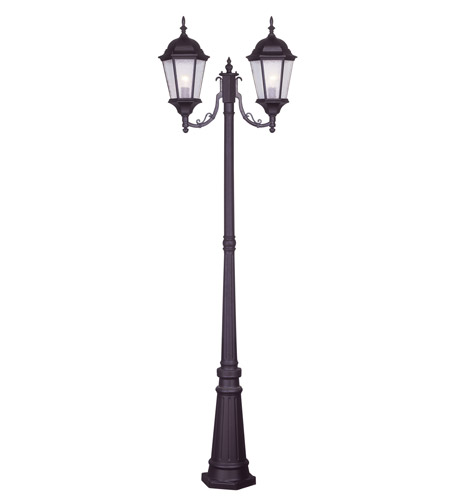 Picture of Livex 7554-07 2 Light Outdoor Post With Lights in Bronze