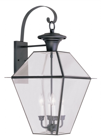 Picture of Livex 2386-04 4 Light Outdoor Wall Lantern in Black
