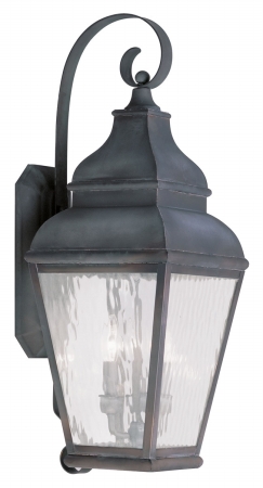 Picture of Livex 2605-61 3 Light Outdoor Wall Lantern in Charcoal