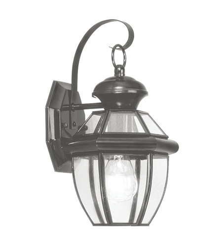 Picture of Livex Lighting 2051-04 Monterey 1 Light Outdoor Wall Lantern in Black