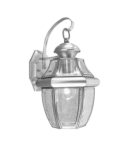 Picture of Livex Lighting 2151-91 Monterey 1 Light Outdoor Wall Lantern in Brushed Nickel