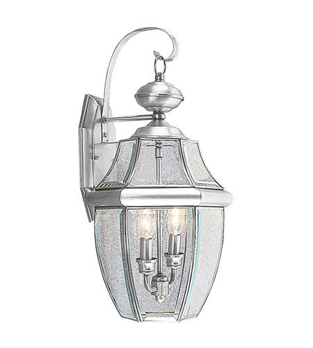 Picture of Livex Lighting 2251-91 Monterey 2 Light Outdoor Wall Lantern in Brushed Nickel