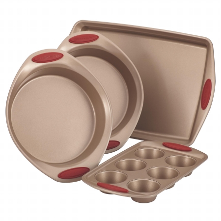 Picture of Rachael Ray 52386 52386 4pc bakeware set - red