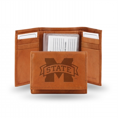 Picture of Rico Industries STR160101 Rico - NCAA Embossed Trifold Wallet, Mississippi State Bulldogs