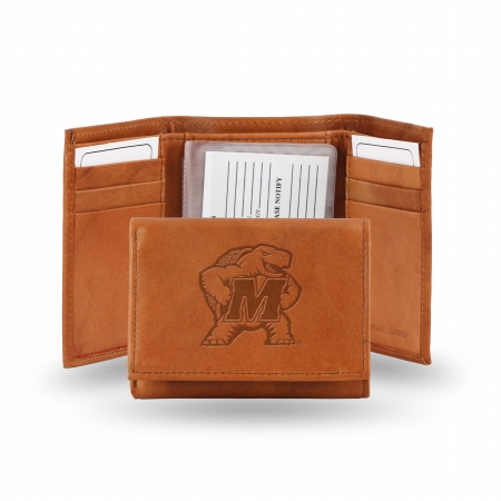 Picture of Rico Industries STR320201 Rico - NCAA Embossed Trifold Wallet, University of Maryland Terrapins