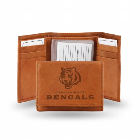Picture of Rico Industries STR3202 Rico - NFL Embossed Trifold Wallet, Cincinnati Bengals