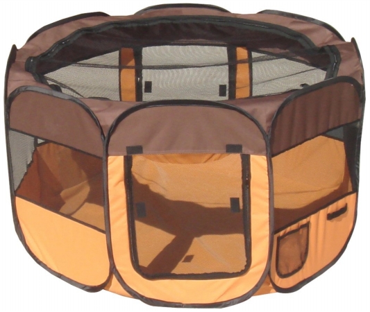 Picture of Pet Life LLC 1PPBOMD All-Terrain&apos; Lightweight Easy Folding Wire-Framed Collapsible Travel Pet Playpen